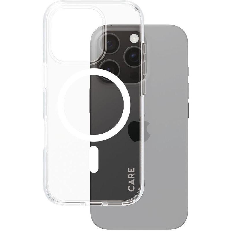 PanzerGlass Flagship Colors Back Cover Mobile Case with MagSafe, for iPhone 16 Pro, White