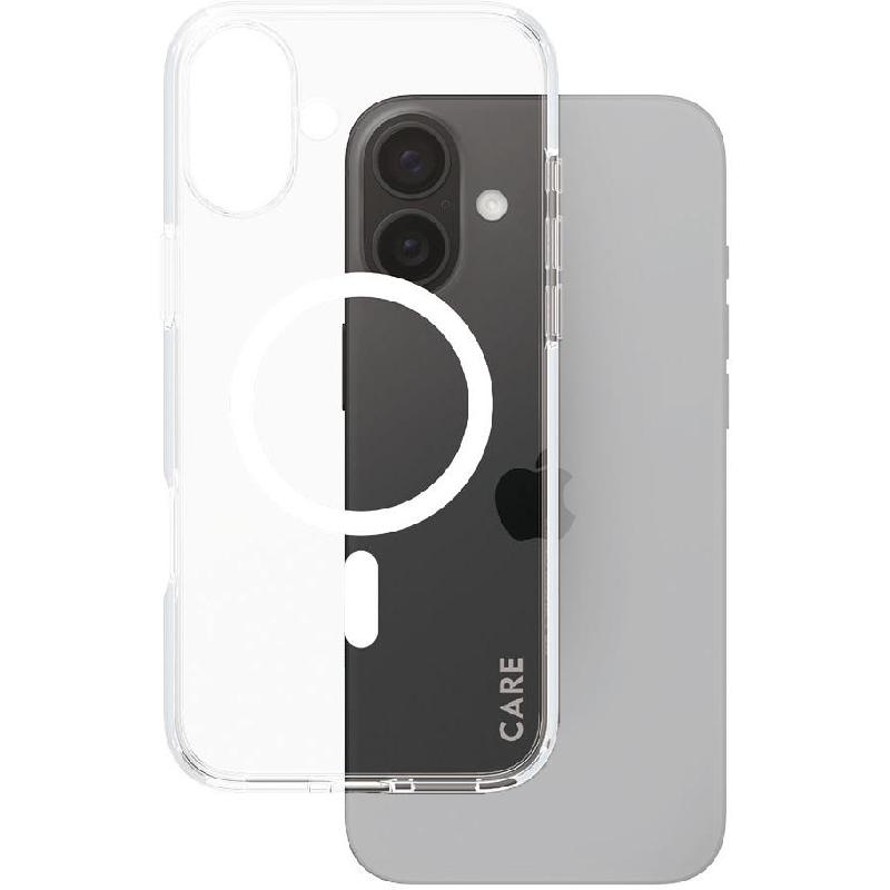PanzerGlass Flagship Colors Back Cover Mobile Case with MagSafe, for iPhone 16 Plus, White