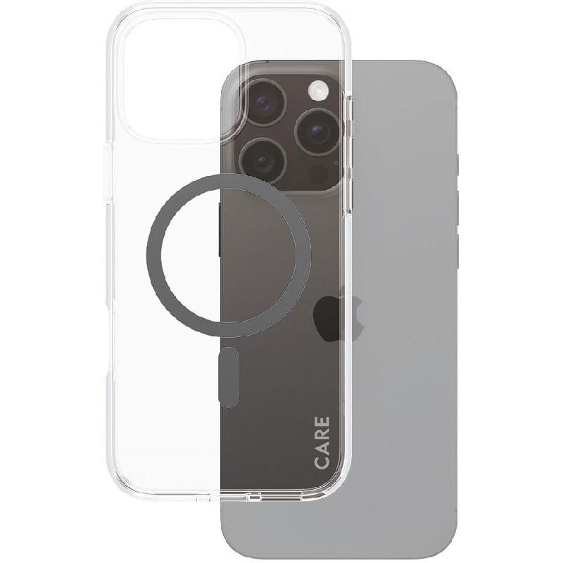 PanzerGlass Flagship Colors Back Cover Mobile Case with MagSafe, for iPhone 16 Pro Max, Black