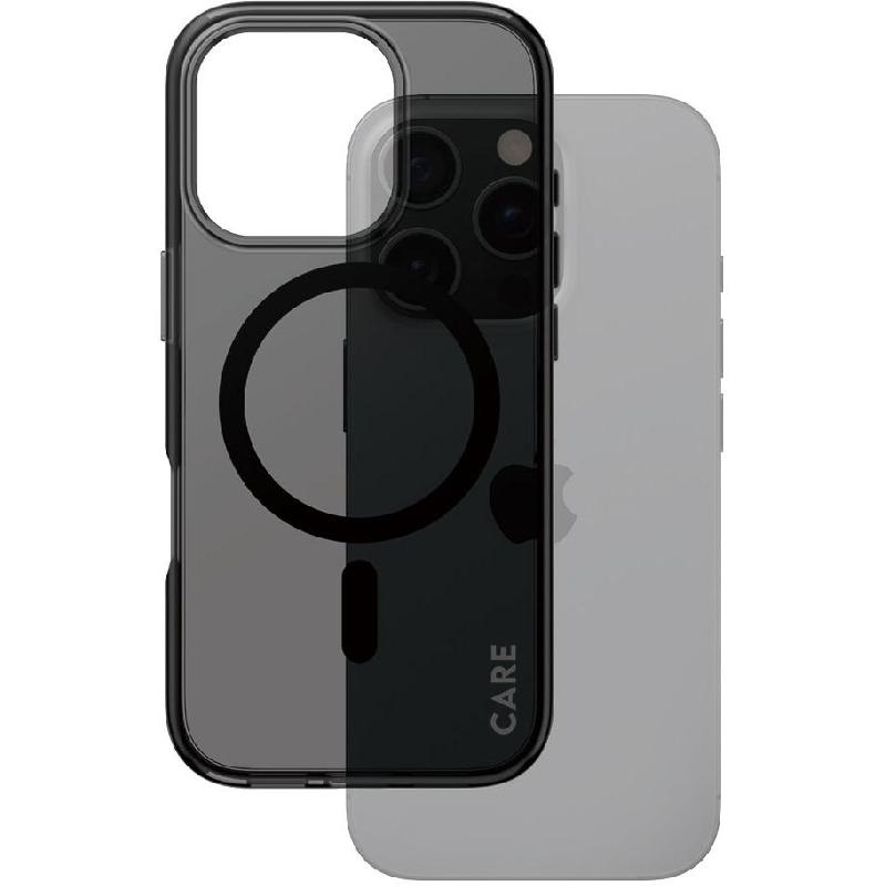 PanzerGlass Flagship Smokey Back Cover Mobile Case with MagSafe, for iPhone 16 Pro, Black