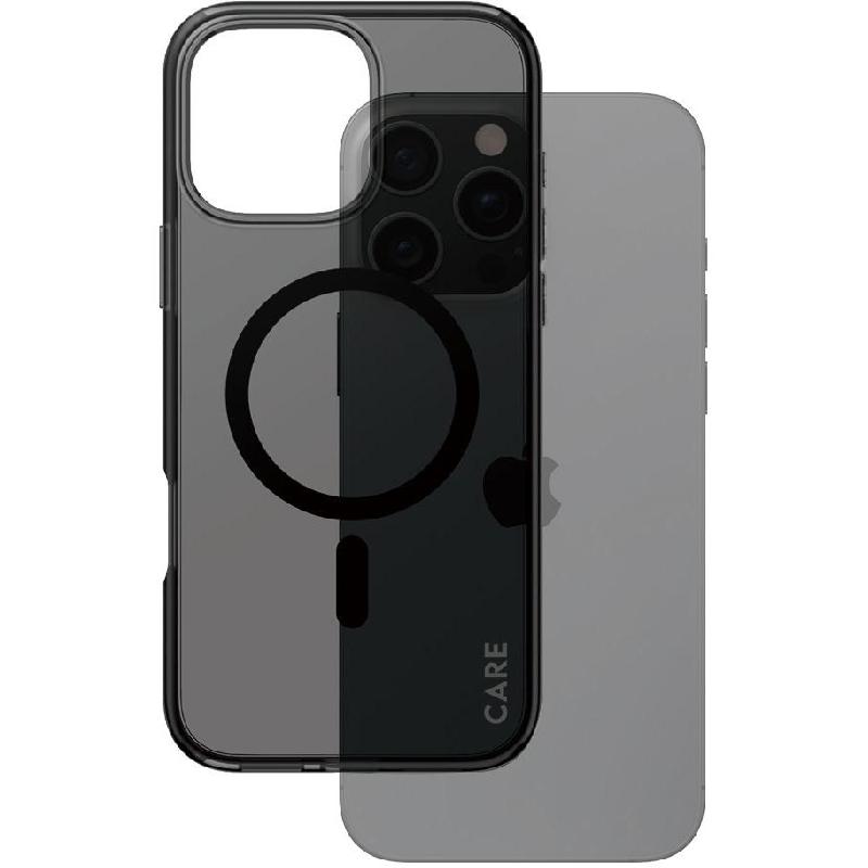 PanzerGlass Flagship Smokey Back Cover Mobile Case with MagSafe, for iPhone 16 Pro Max, Black