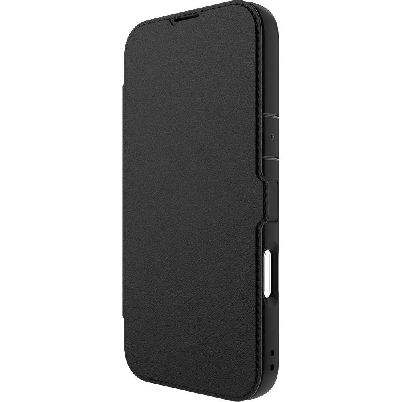 Raptic Urban Folio Flip Cover Mobile Case, for iPhone 16 Pro Max, Black