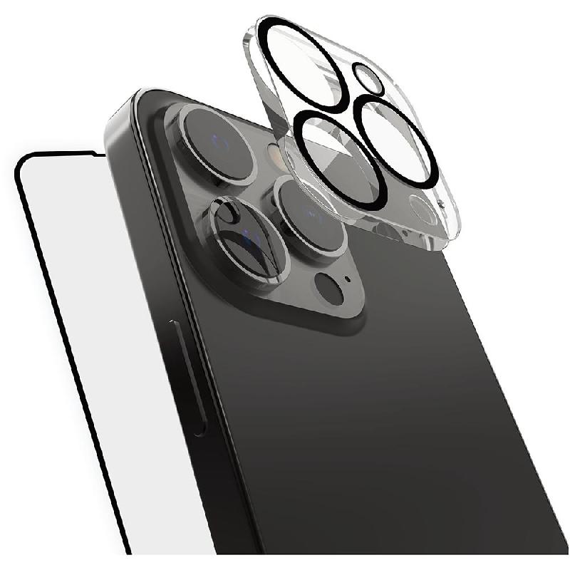 2-in-1 Tempered Glass 2-in-1 Bundle: Tempered Glass + Camera Lens Protector Smartphone Display Protection, for iPhone 16 Pro, Clear