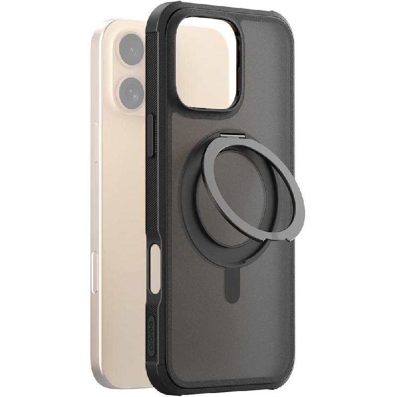 Araree DUPLE M STAND Back Cover Mobile Case with MagSafe, for iPhone 16 Pro Max, Black