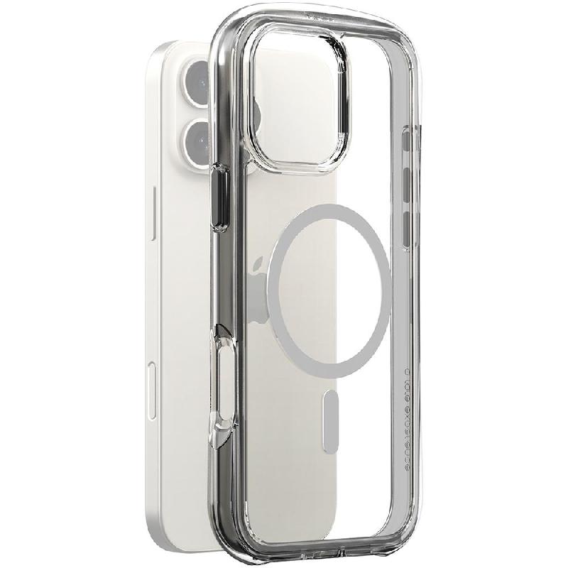 Araree DUPLE M AIR Back Cover Mobile Case with MagSafe, for iPhone 16 Pro Max, Light Grey