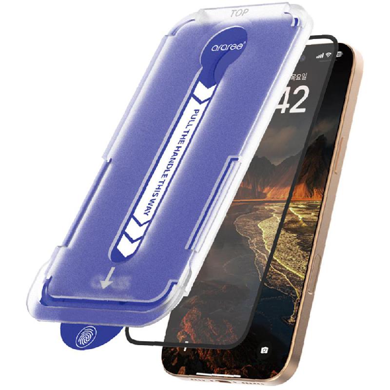 Araree CLASS Full Cover Temepered Glass Smartphone Screen Protector, for iPhone 16 Pro Max