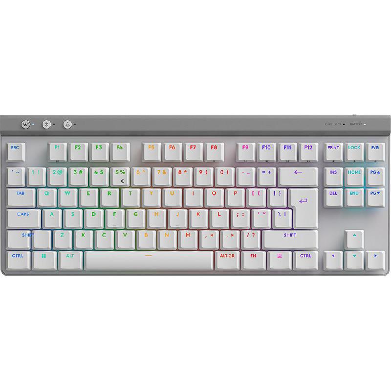 Logitech G515 Brown Switch TKL LIGHTSPEED RGB Gaming Keyboard, Bluetooth/Wireless (2.4 GHz RF)/Wired, for Devices with Windows/macOS, White