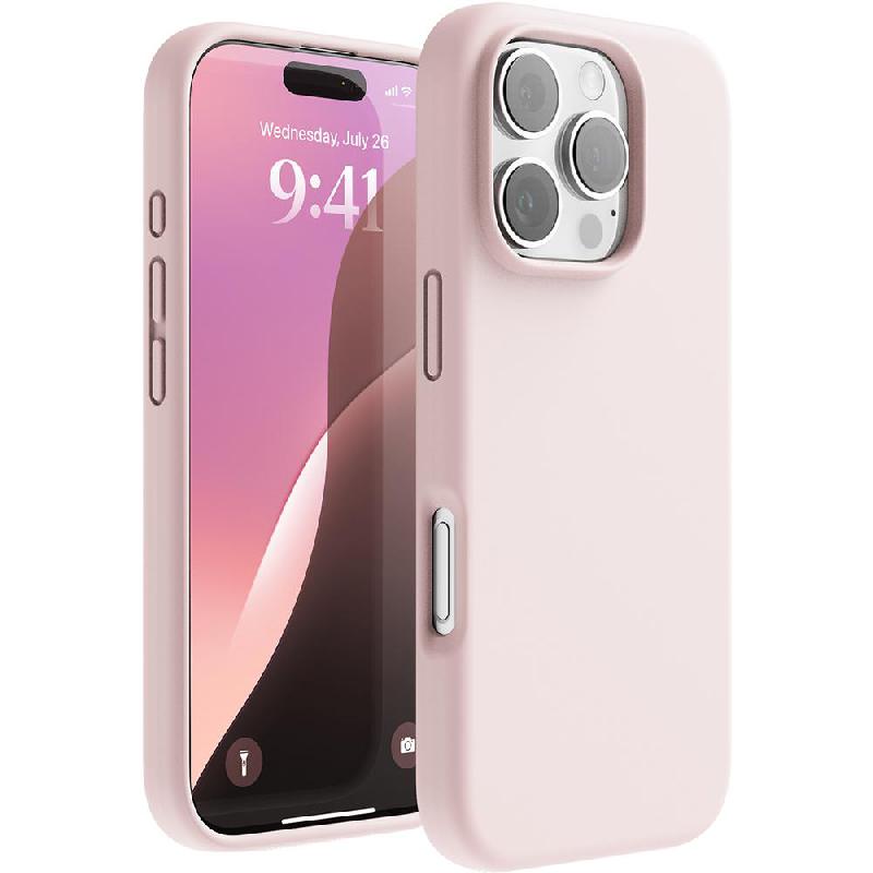Elago Magnetic Silicone Back Cover Mobile Case with MagSafe, for iPhone 16 Pro, Lovely Pink