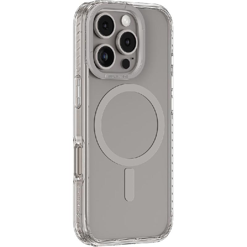 Amazing Thing TITAN PRO MAG Back Cover Mobile Case with MagSafe, for iPhone 16 Pro, Titan Grey