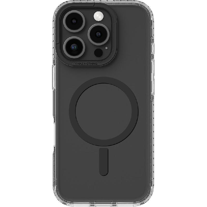 Amazing Thing TITAN PRO MAG Back Cover Mobile Case with MagSafe, for iPhone 16 Pro, Dark Black — 2