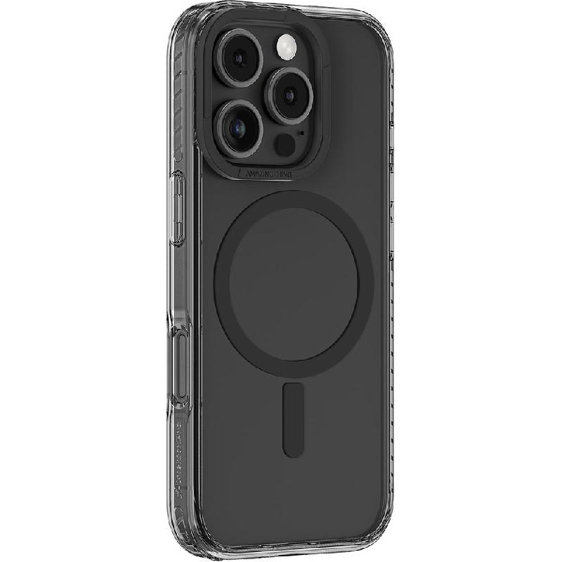 Amazing Thing TITAN PRO MAG Back Cover Mobile Case with MagSafe, for iPhone 16 Pro, Dark Black