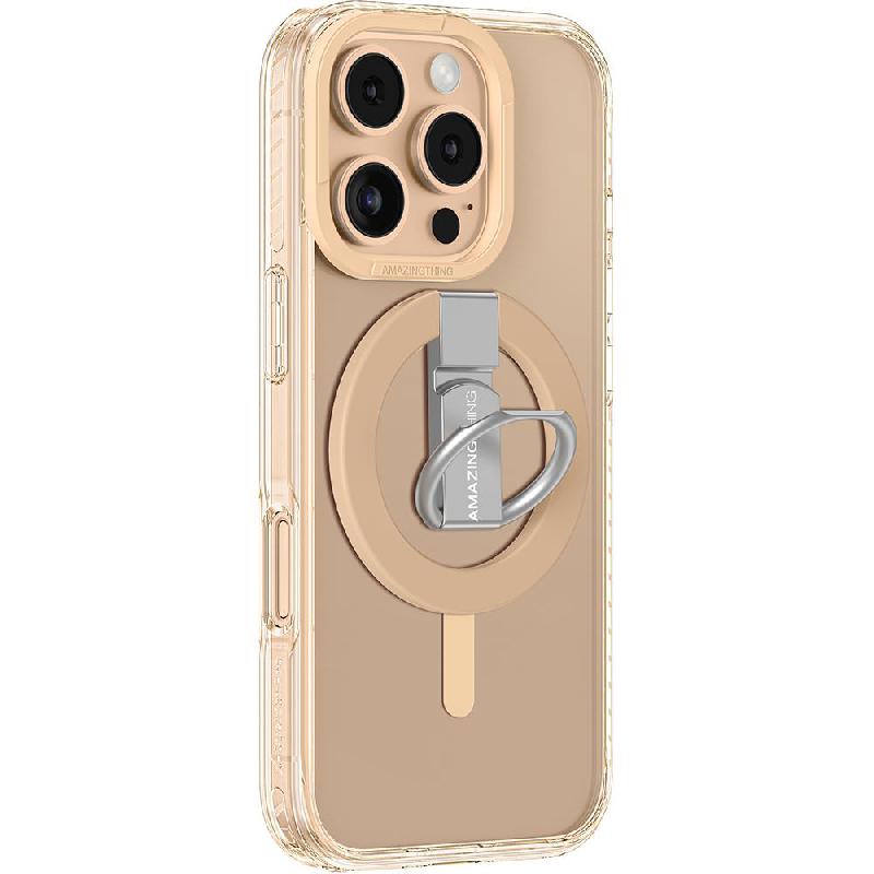 Titan Pro Mag Grip Back Cover Mobile Case with MagSafe, for iPhone 16 Pro, Rose Gold