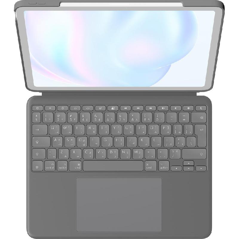 Logitech Combo Touch Tablet Keyboard Case, Magnetic Attachment, for iPad Air 13 M3/iPad Air 13 M2, Grey