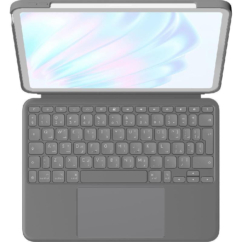 Logitech Combo Touch Tablet Keyboard Case, Magnetic Attachment, for iPad Air 11 M2 - 2024, Oxford Grey