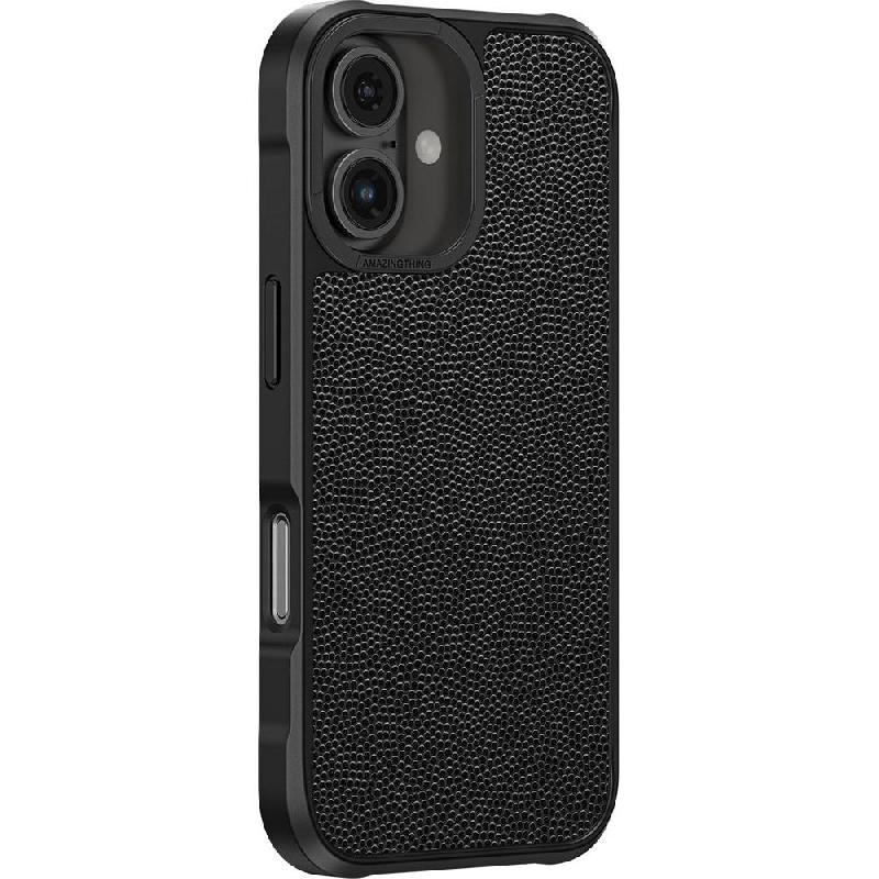 Amazing Thing Glamour Mag Back Cover Mobile Case with MagSafe, for iPhone 16, Besta Black