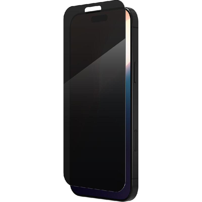 Zagg Invisible Shield Elite Privacy Edge Case Friendly Smartphone Screen Protector, for iPhone 16 Pro Max, Tempered Glass, 4-way Privacy Filter