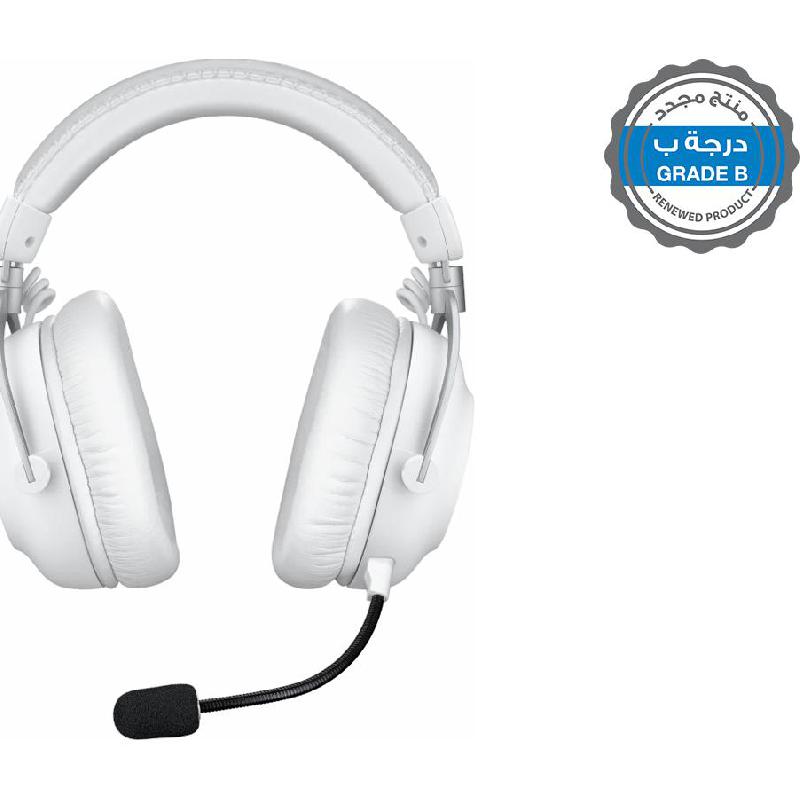 Renewed Grade B Logitech PRO X 2 LIGHTSPEED Gaming Headset, Wireless, USB, Detachable Microphone, White