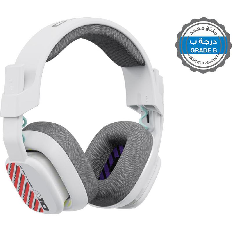 Renewed Grade B Astro A10 Gaming Headset, Wired, 3.5 mm Connector, Rotating Microphone, Challenger White