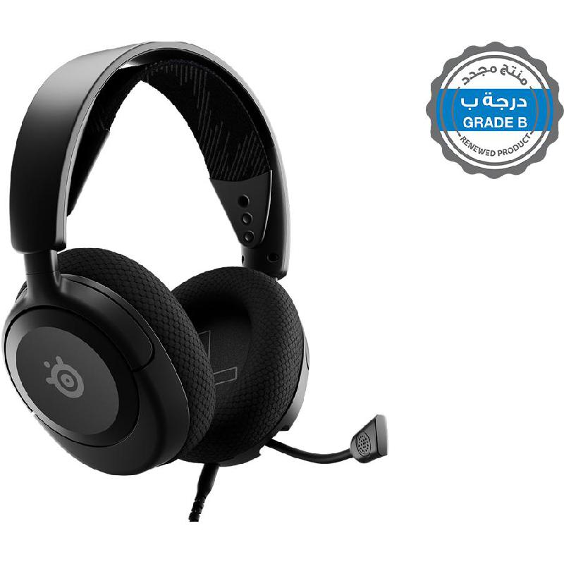 Renewed Grade B SteelSeries Arctis Nova 1 Gaming Headset, Noise Cancelling Microphone, Wired, 3.5 mm Connector, Retractable Microphone, Black