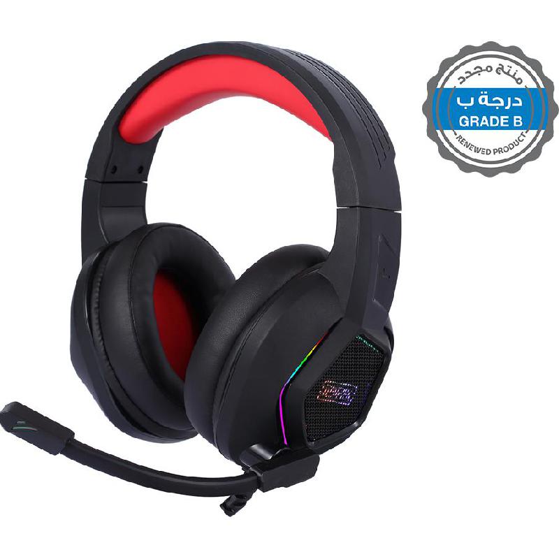 Renewed Grade B Techpick HP802 Gaming Headset, Wired, 3.5 mm Connector/USB (for Illumination), Omnidirectional Microphone, Black