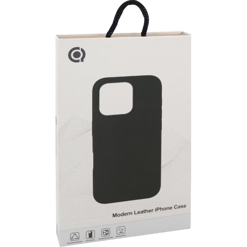 Supercase Modern Leather Case Back Cover Mobile Case with MagSafe, for iPhone 16 Pro, Black — 2