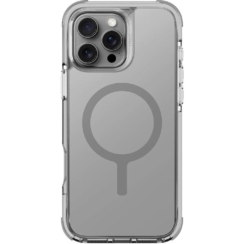 Uniq Combat Back Cover Mobile Case with MagSafe, for iPhone 16 Pro, Stone Grey