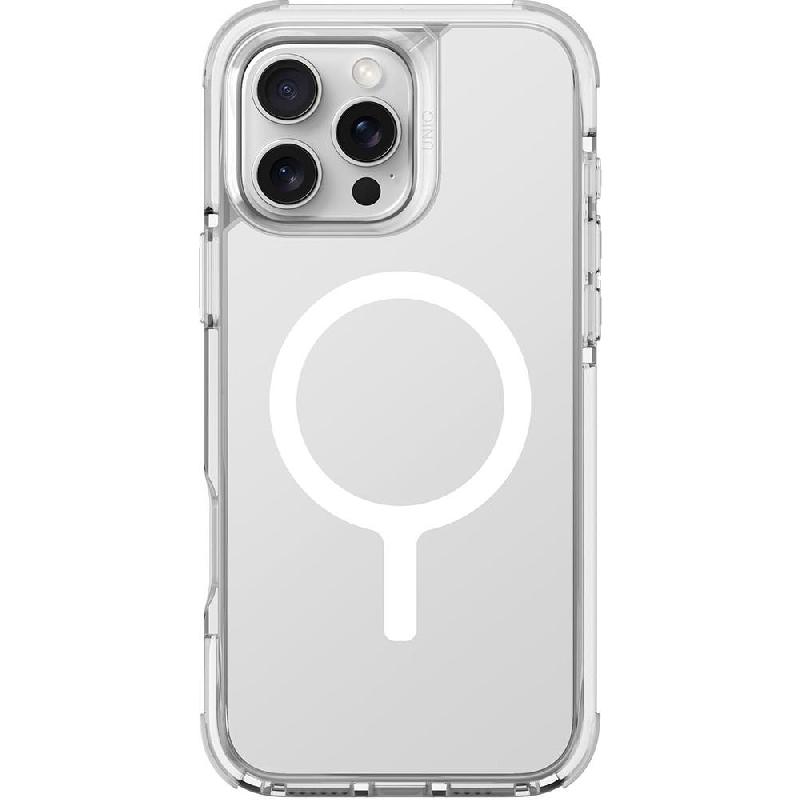 Uniq Combat Back Cover Mobile Case with MagSafe, for iPhone 16 Pro Max, Lume-White