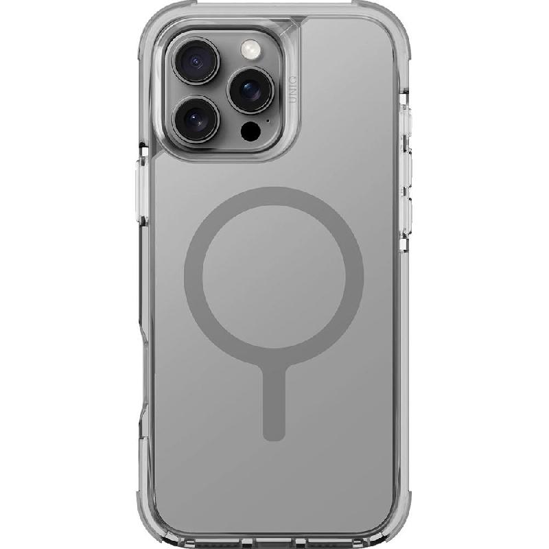 Uniq Combat Back Cover Mobile Case with MagSafe, for iPhone 16 Pro Max, Stone Grey