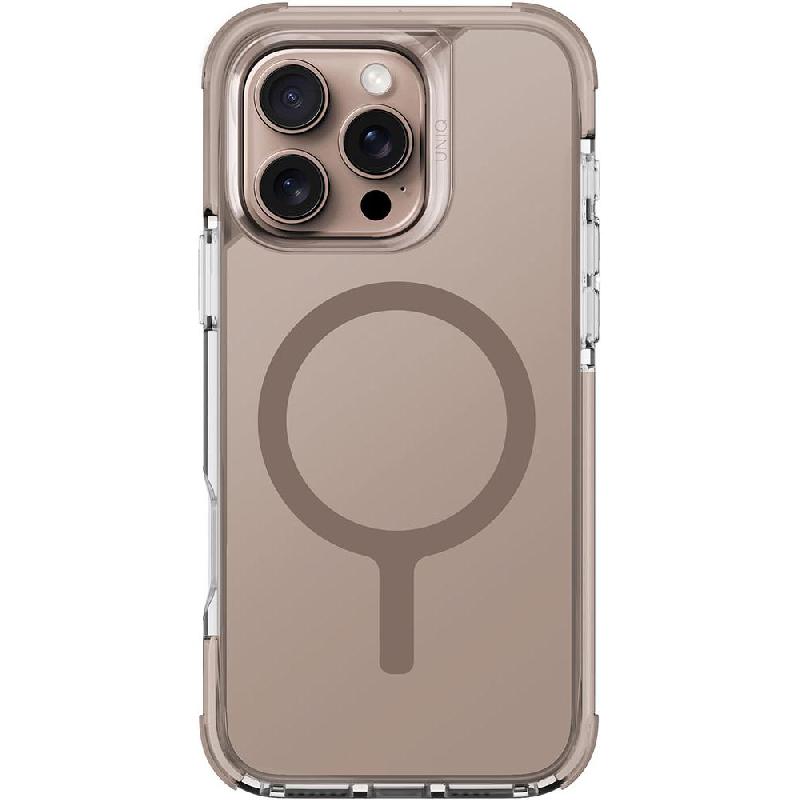 Uniq Combat Back Cover Mobile Case with MagSafe, for iPhone 16 Pro Max, Taupe Gold