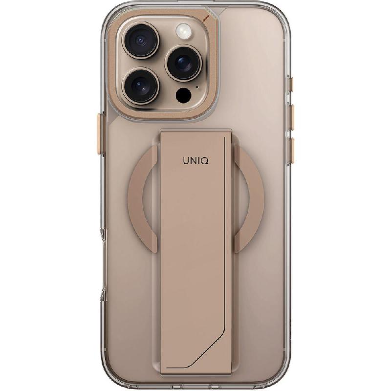 Uniq Heldro Max Back Cover Mobile Case with MagSafe, for iPhone 16 Pro Max, Taupe Gold