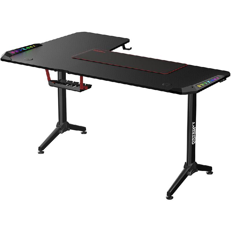 Twisted Minds L Shaped Right Gaming Desk, P2/Carbon Fiber, Black — 4