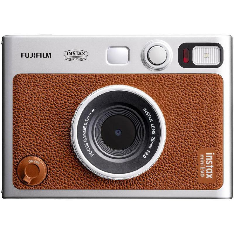 Fuji Instax mini Evo Instant Film Camera, 4.9 MP, Bluetooth, Brown