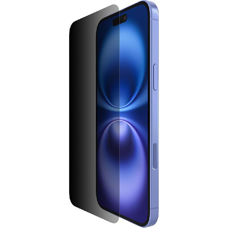 Belkin ScreenForce InvisiGlass Treated Smartphone Screen Protector, for iPhone 16 Plus, 2-way Privacy (30 Degrees)