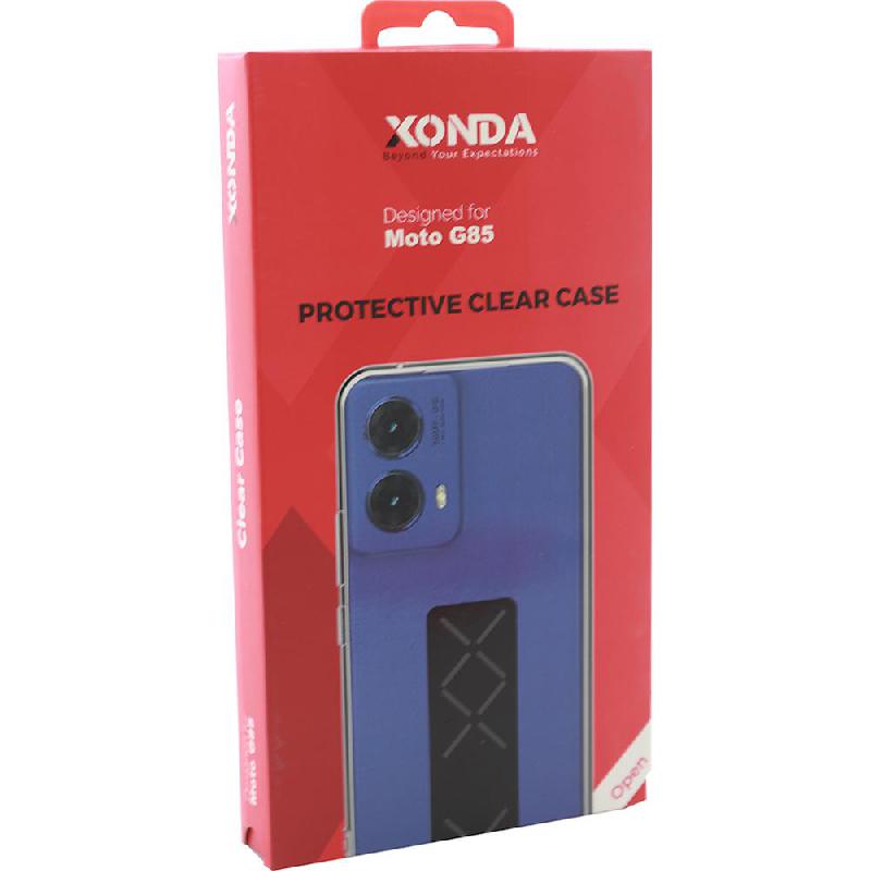 Xonda Back Cover Mobile Case with Strap, for Motorola moto g85 5G, Clear