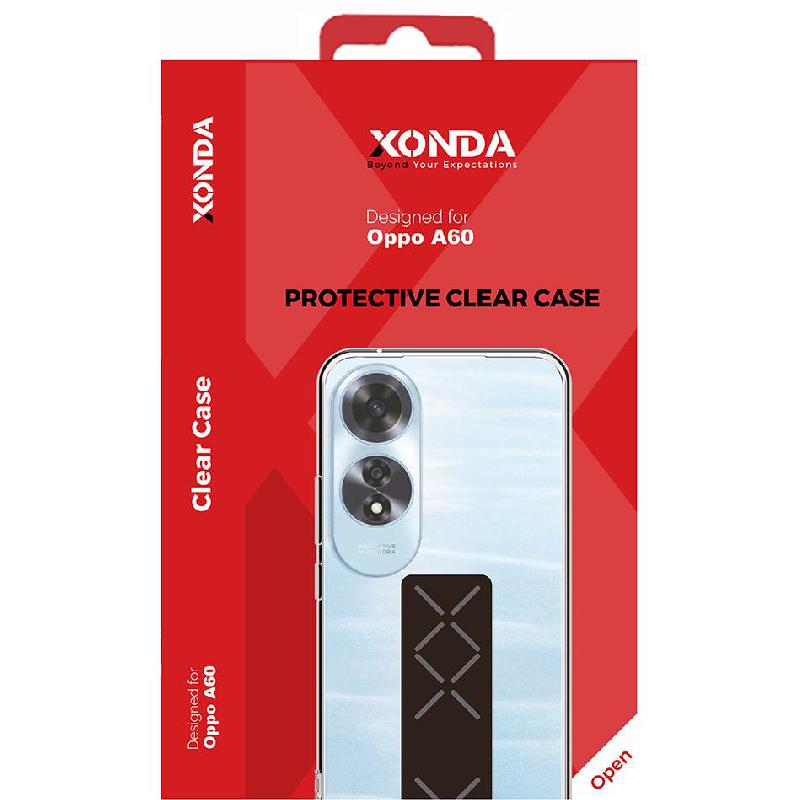 Back Cover Mobile Case with Strap, for Oppo A60, Clear