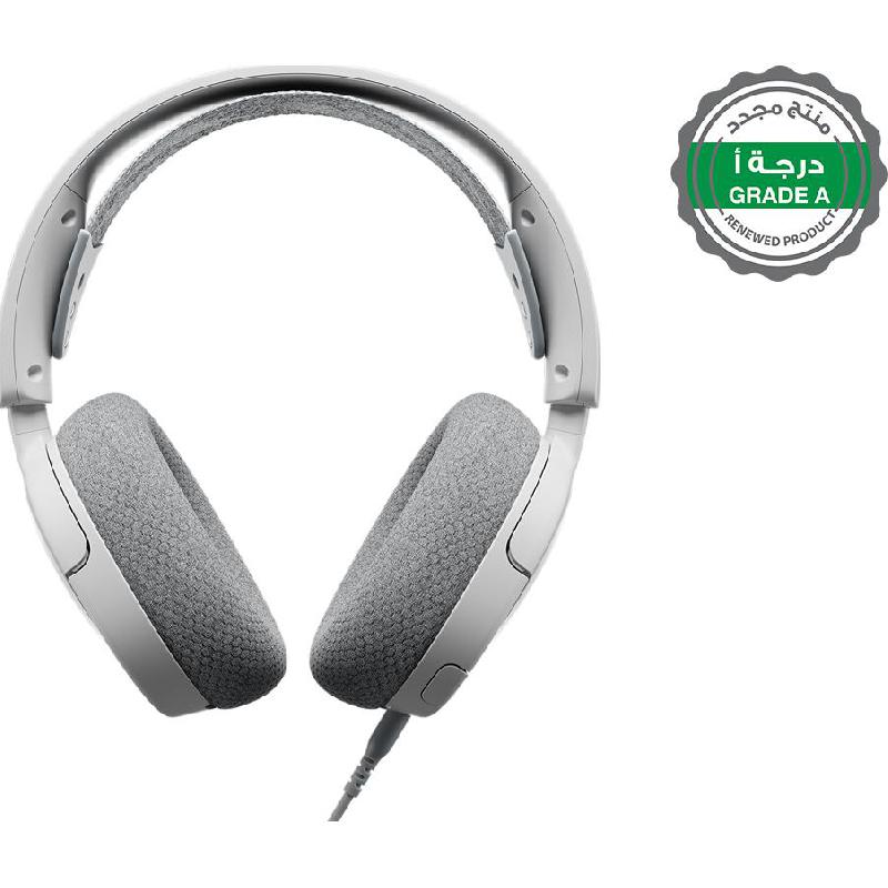 Renewed Grade A SteelSeries Arctis Nova 1P Gaming Headset, Noise Cancelling Microphone, Wired, 3.5 mm Connector, Retractable Microphone, White