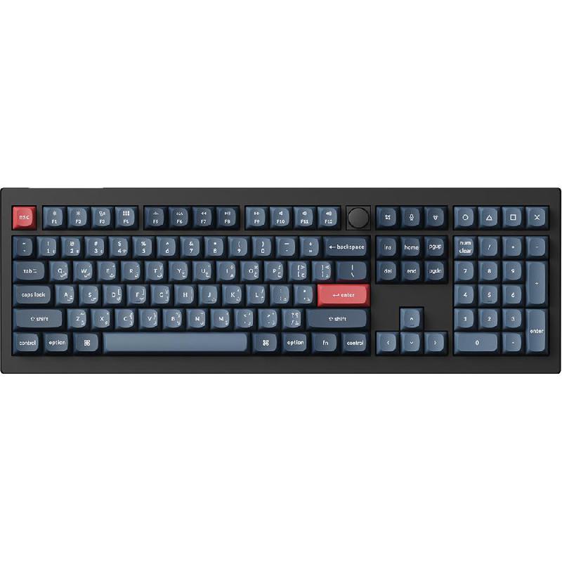 Keychron V6 Max RGB Red Mechanical Switch Gaming Keyboard, Bluetooth/Wireless (2.4 GHz), for Laptop/Desktop Computer/Gaming Desktop Computer/CPU Windows OS, Black