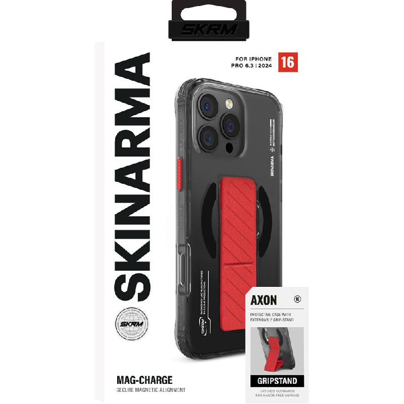 Skinarma Axon Back Cover Mobile Case with MagSafe, for iPhone 16 Pro, Black