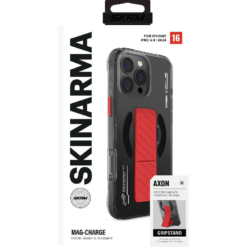 Skinarma Axon Back Cover Mobile Case with MagSafe, for iPhone 16 Pro Max, Black