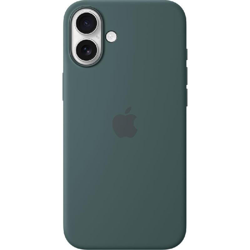 Apple Silicone Back Cover Mobile Case with MagSafe, for iPhone 16 Plus, Lake Green