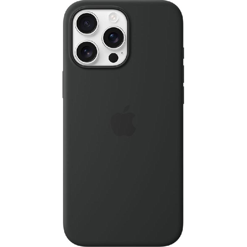 Apple Silicone Back Cover Mobile Case with MagSafe, for iPhone 16 Pro, Black