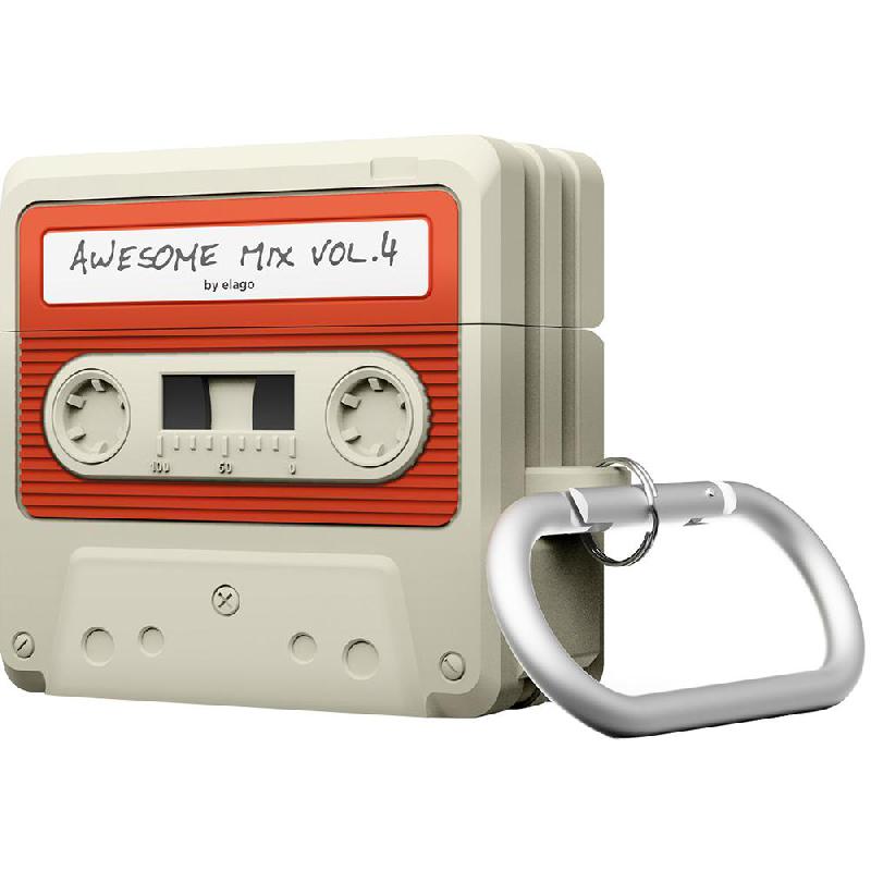 Elago Cassette Tape Earbuds Case, for Apple AirPods 4, Classic White
