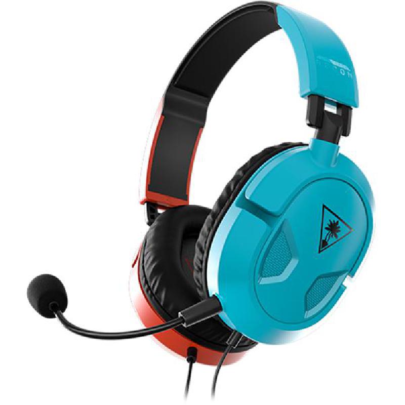 Turtle Beach Recon 50 Gaming Headset, Wired, 3.5 mm Connector, Detachable Microphone, Blue/Red