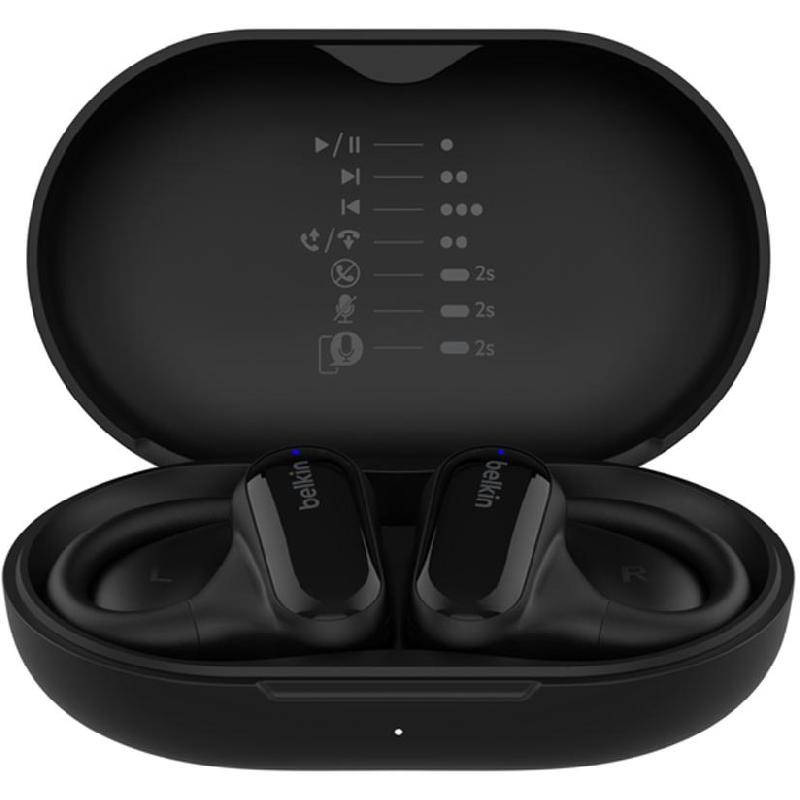 Belkin SoundForm ClearFit Earbuds, Bluetooth, USB (Charging), Built-in Microphone, Black