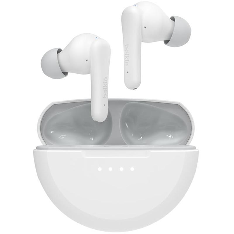 Belkin SoundForm Nano 2 Earbuds, Bluetooth, USB (Charging), Built-in Microphone, White