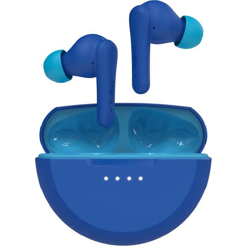 Belkin SoundForm Nano 2 Earbuds, Bluetooth, USB (Charging), Built-in Microphone, Blue
