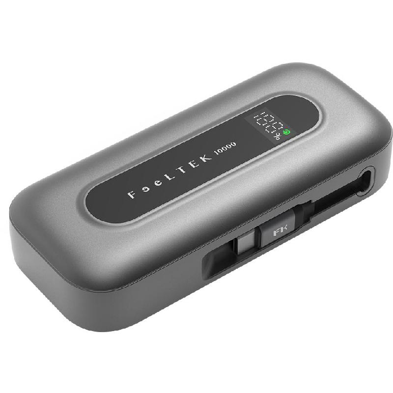 FeelTek Milli RV022A 22.5W Powerbank with Retractable USB-C Cable, PD Fast Charging, 10000 mAh, Dual USB (1X USB 2.0/1X USB-C), Grey — 2