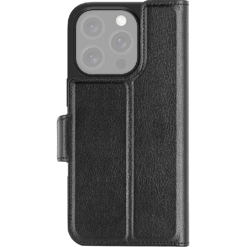 DBRAMANTE1928 Oslo Pro Flip Cover Mobile Case with Stand, for iPhone 16 Pro, Black