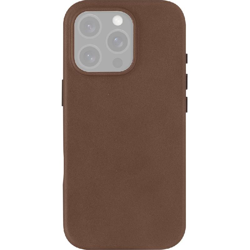 DBRAMANTE1928 Roskilde Back Cover Mobile Case with MagSafe, for iPhone 16 Pro, Dark Tan