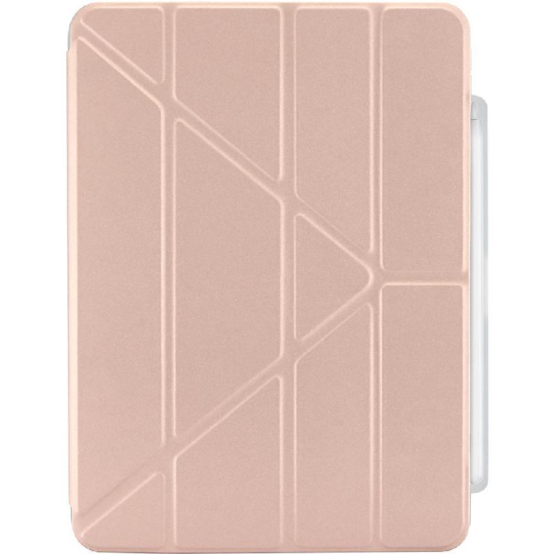 PIPETTO Origami No3 Pencil Folio Tablet Case, for iPad Air 11 M3/iPad Air 11 M2, Metallic Pink